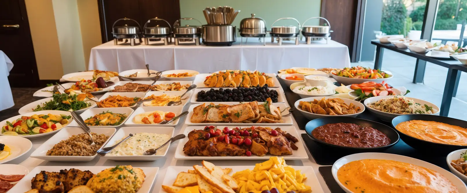 vibrant-buffet-setup-with-diverse-dishes-celebrations-gatherings 1
